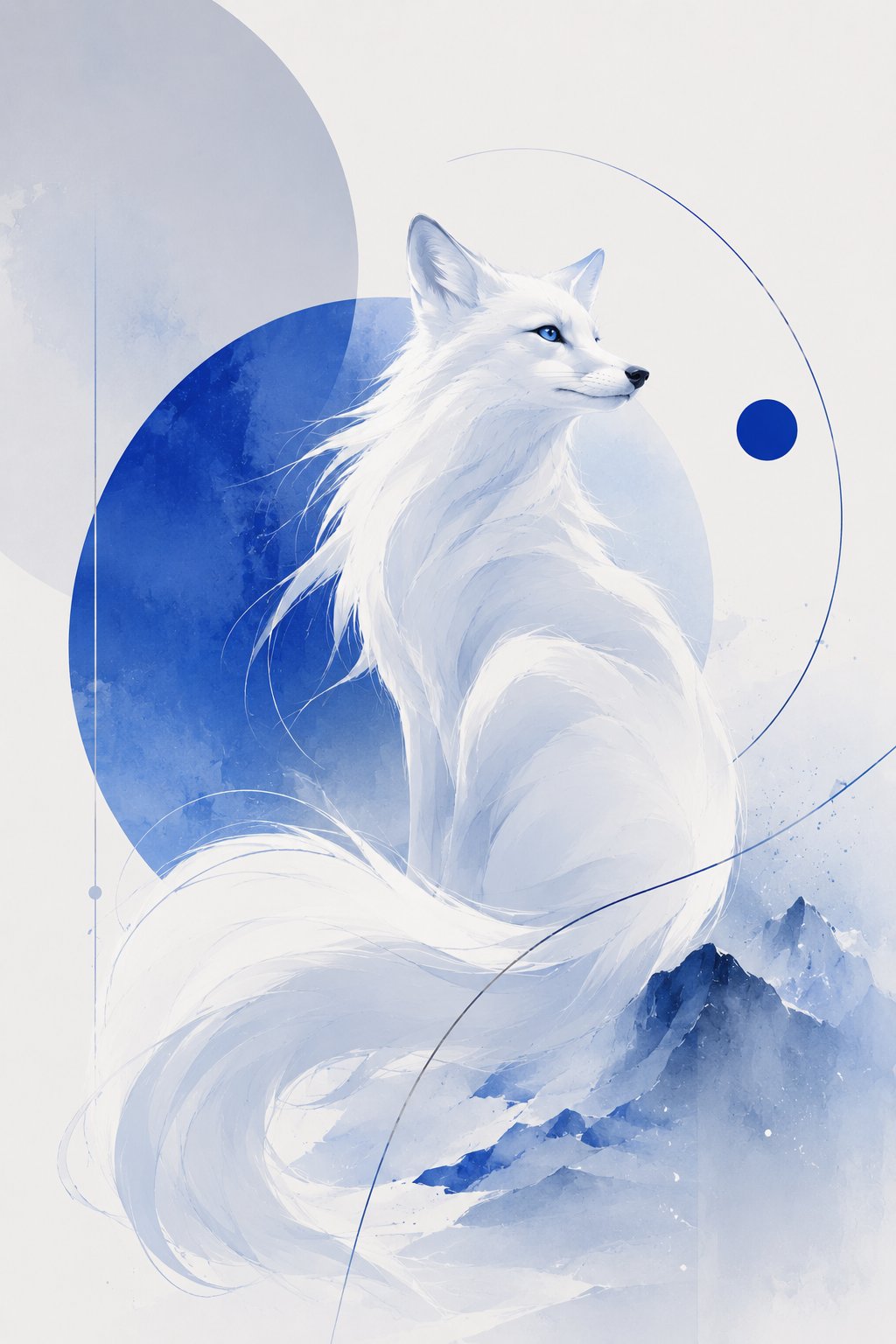 Minimalist Blue Editorial Art