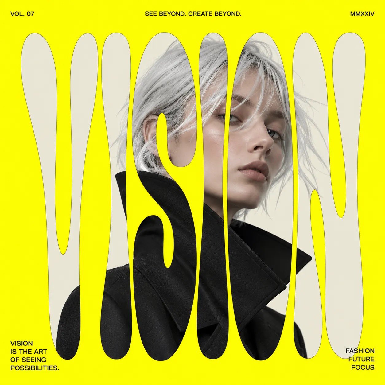 Neon Letter Portrait Poster