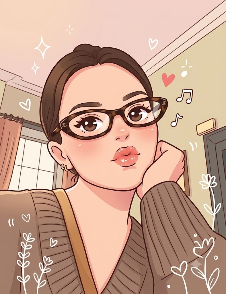 Cozy Kawaii Girl Daydreaming
