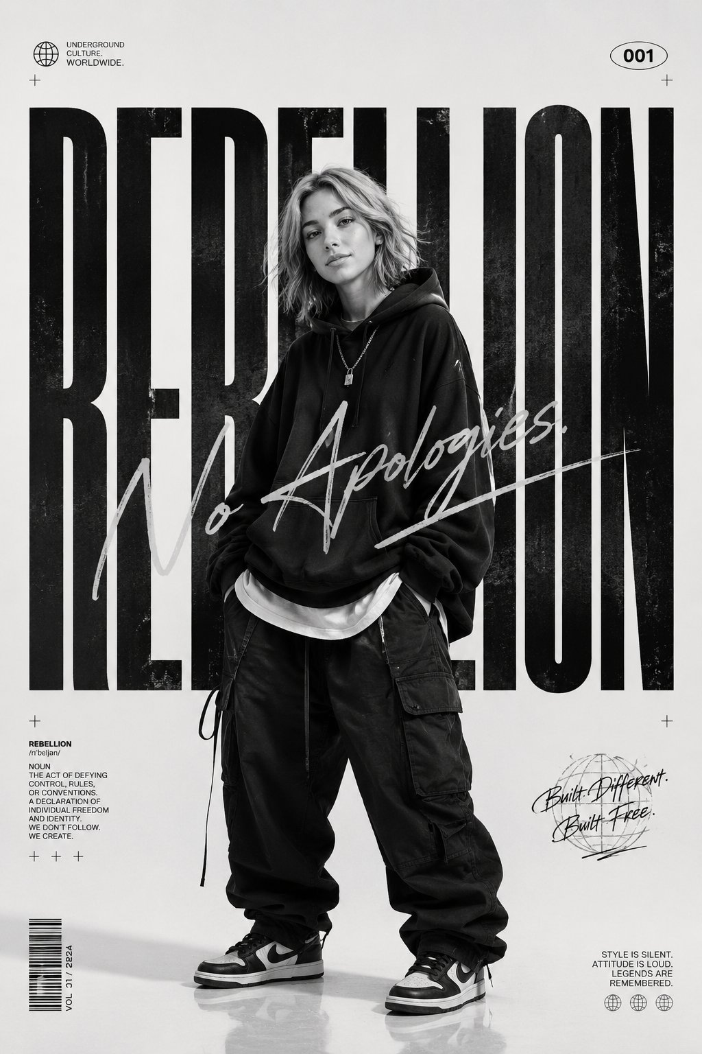 Black White Streetwear Editorial