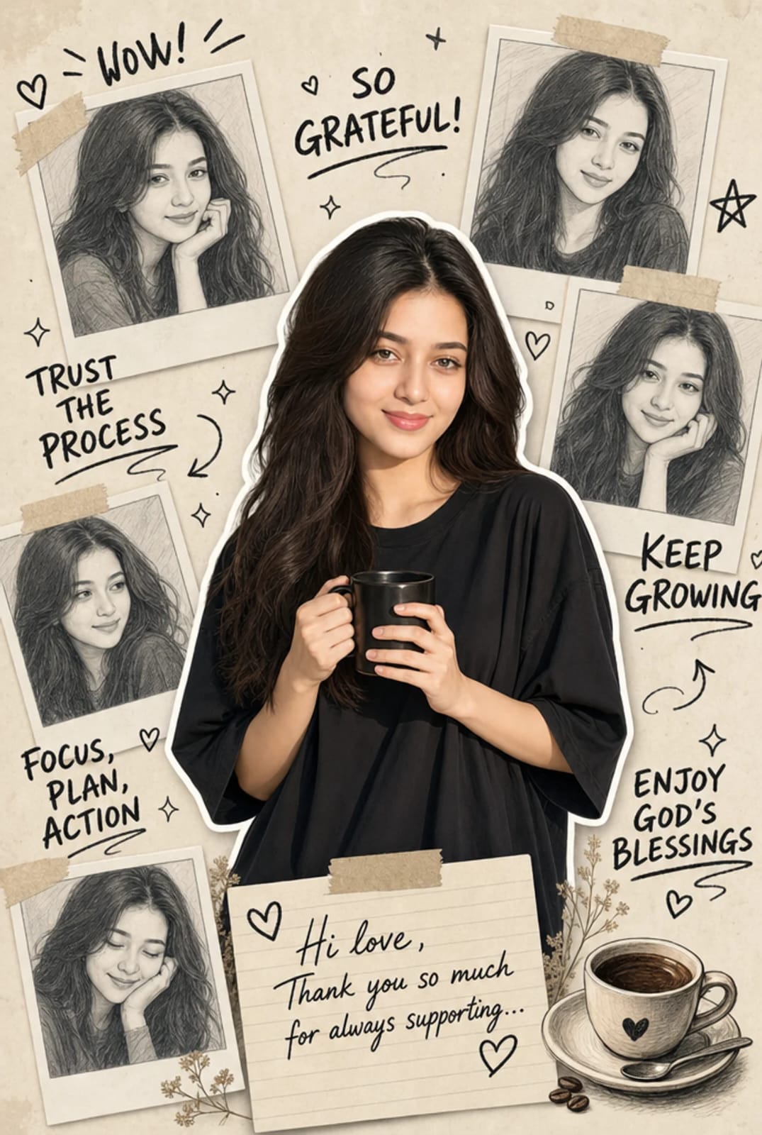 K-Beauty Journal Collage Aesthetic