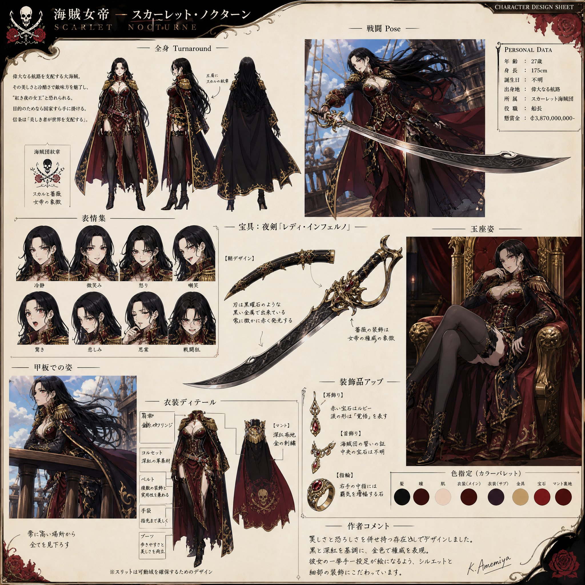 Pirate Queen Anime Character Design