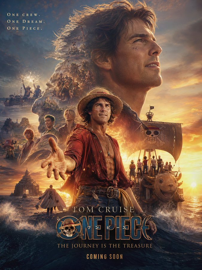 One Piece Cinematic Double Exposure Poster