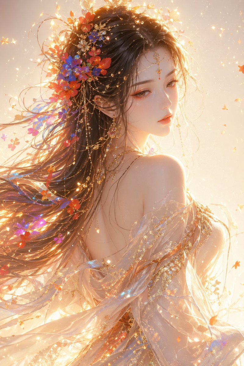 Divine Gaze: Ethereal Bloom