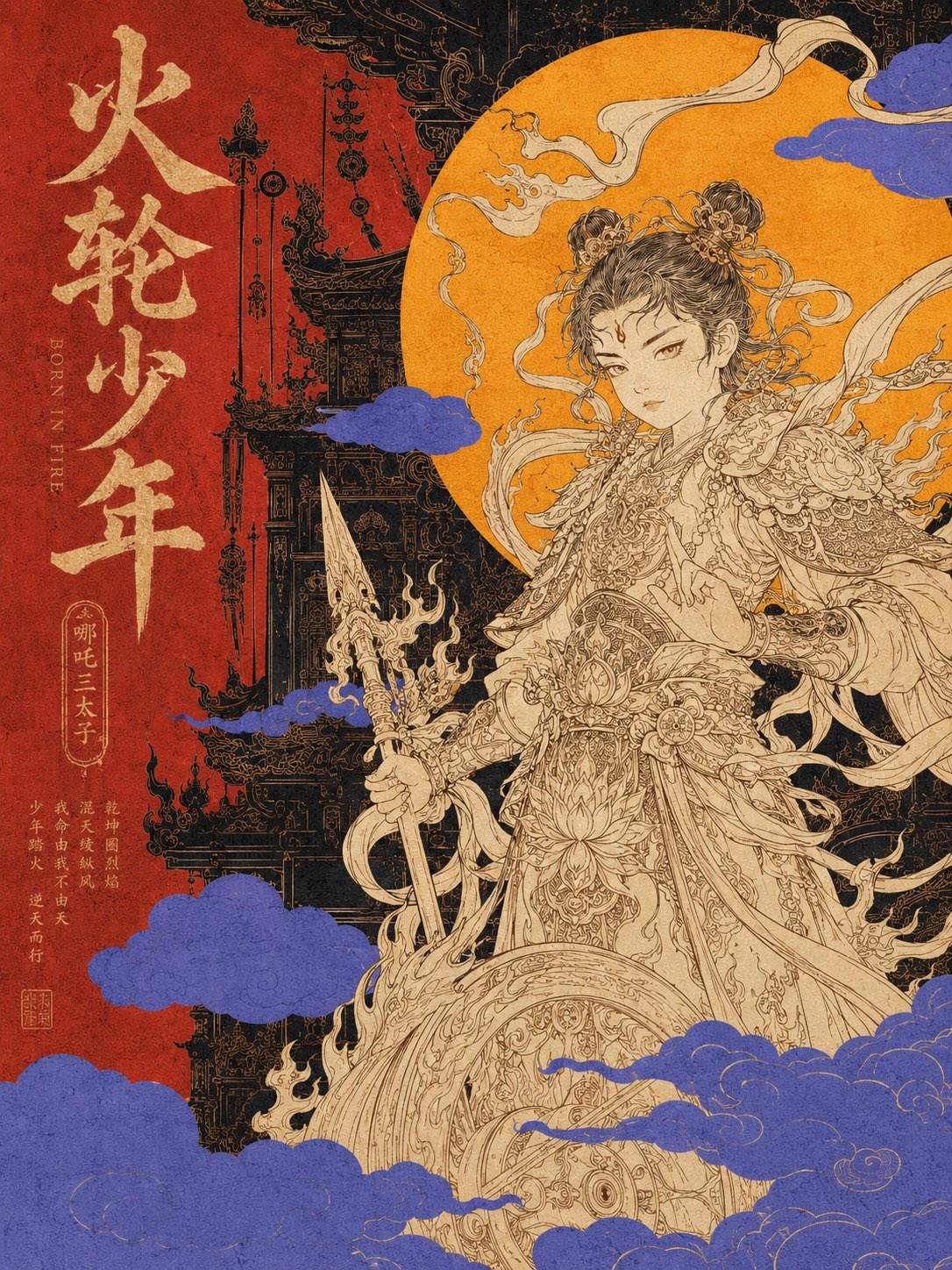Eastern Deity Retro Print