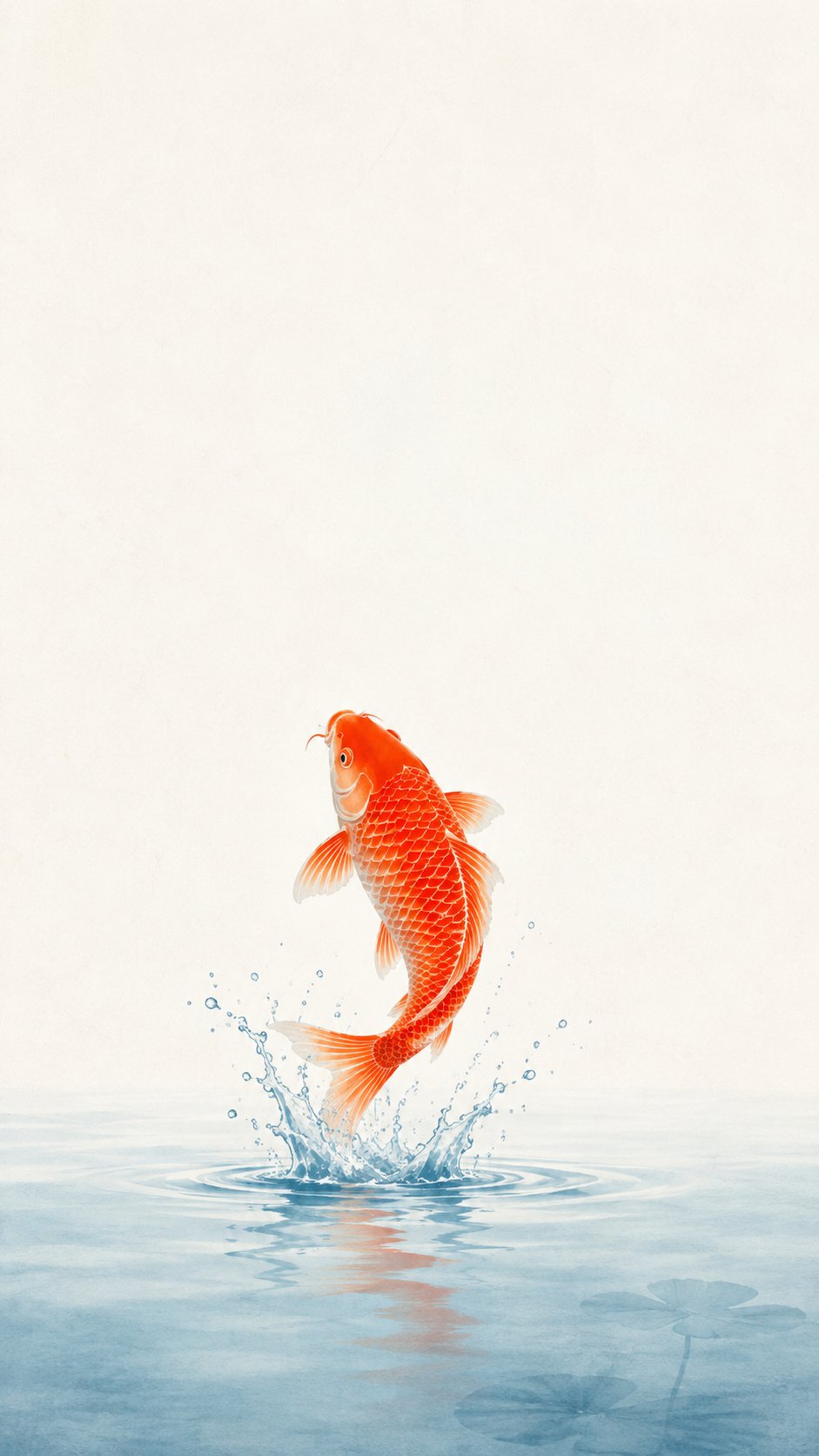 Koi Leap Zen Luck Poster