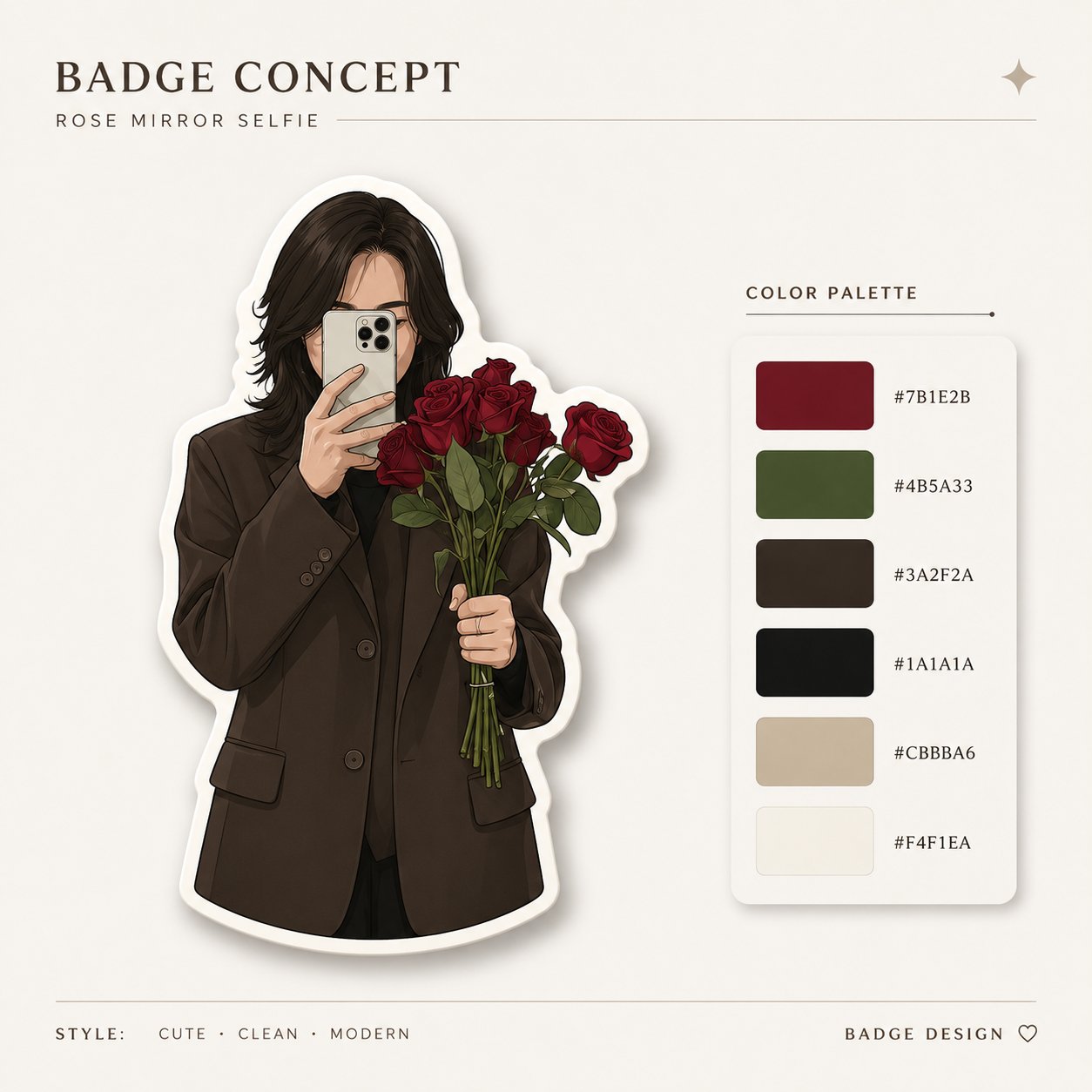 Minimalist Badge Concept Sheet