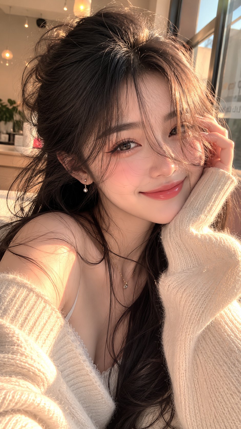 Golden Hour Beauty Selfie Portrait