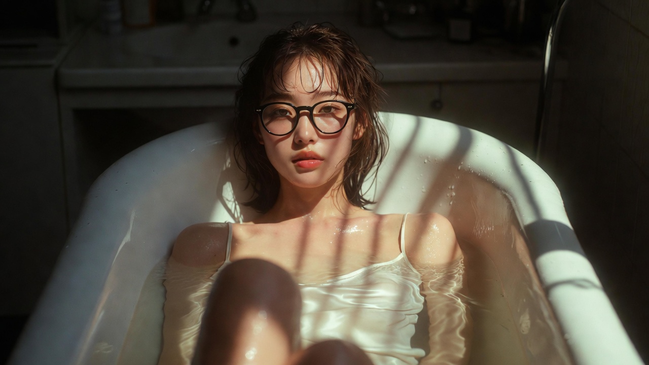 Bathtub Editorial Film Portrait