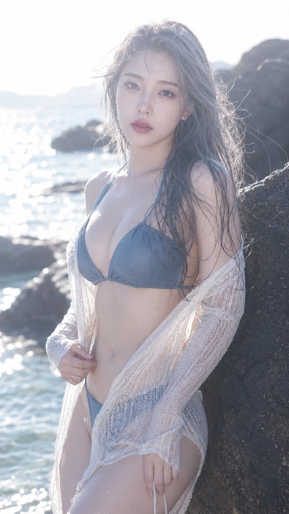 Dreamy Backlit Beach Portrait