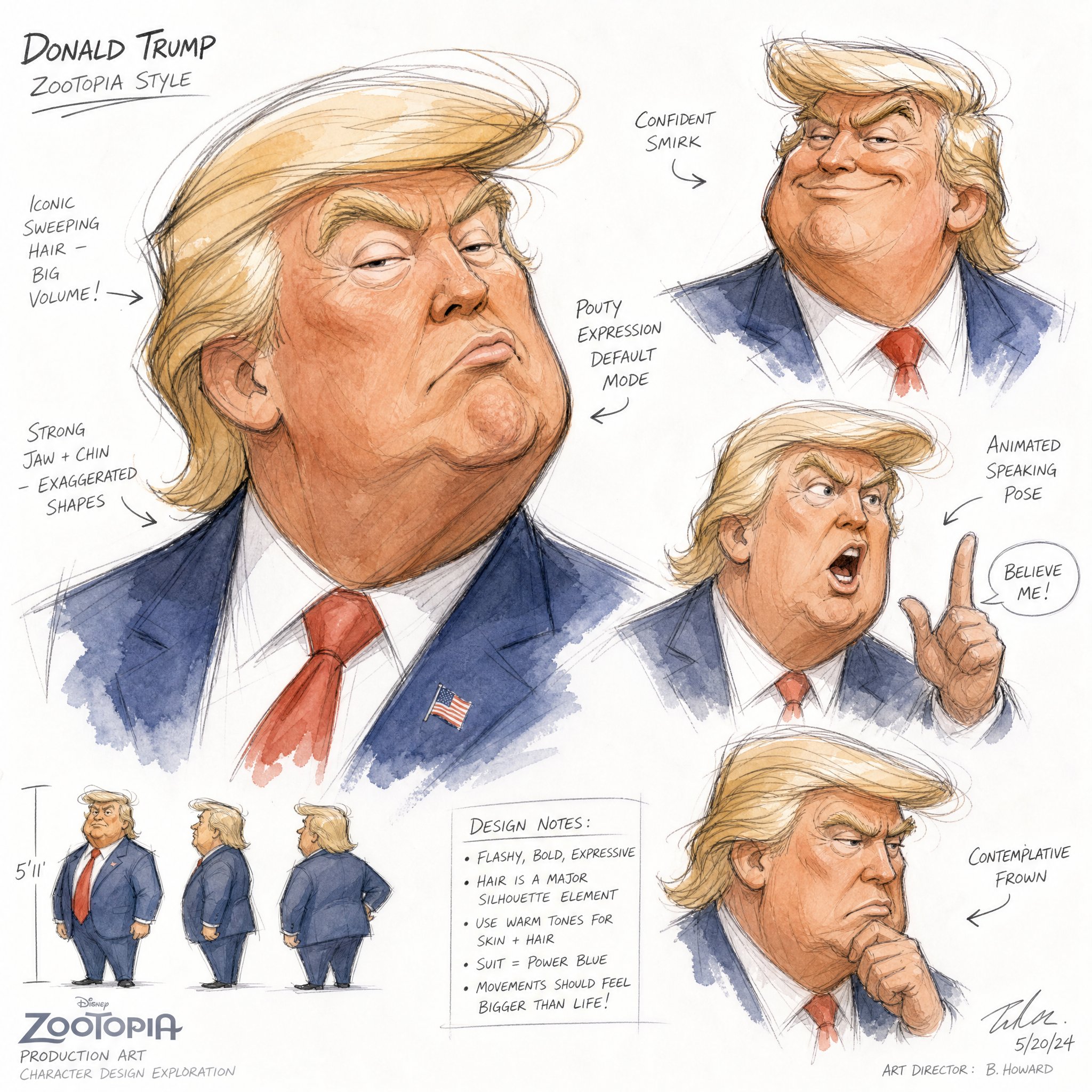Disney Style Character Design Sketches