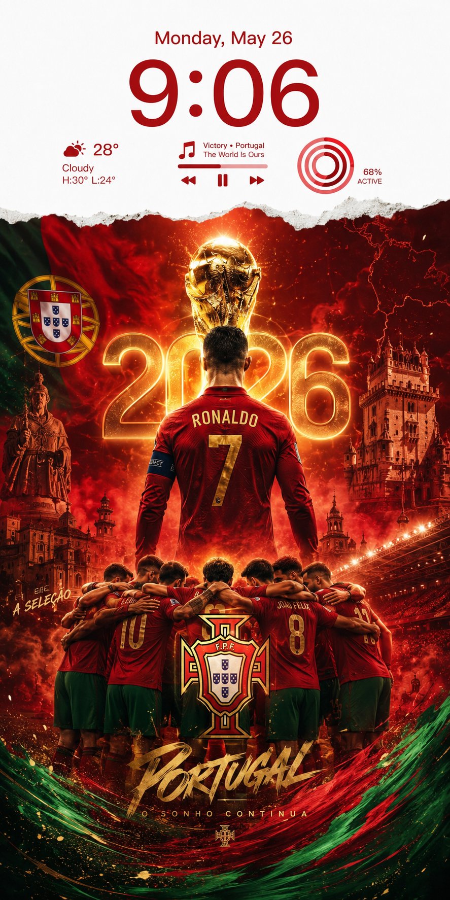 Portugal 2026 World Cup Champion Wallpaper