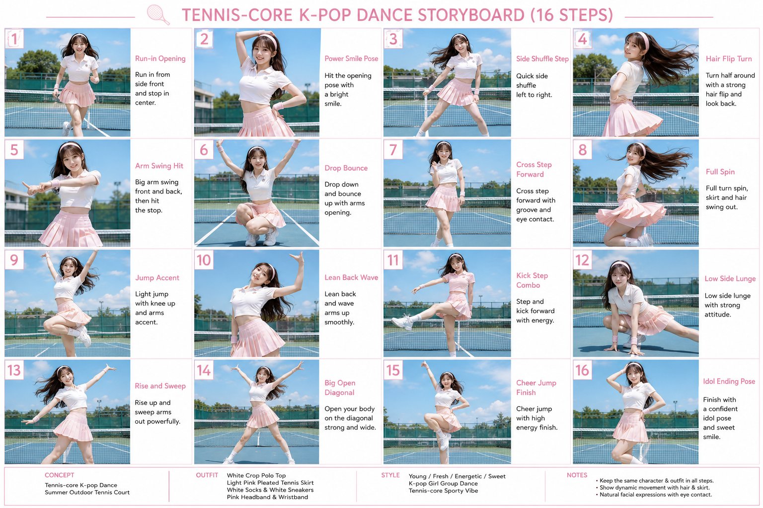 Portuguese Kpop Cheer Dance Storyboard