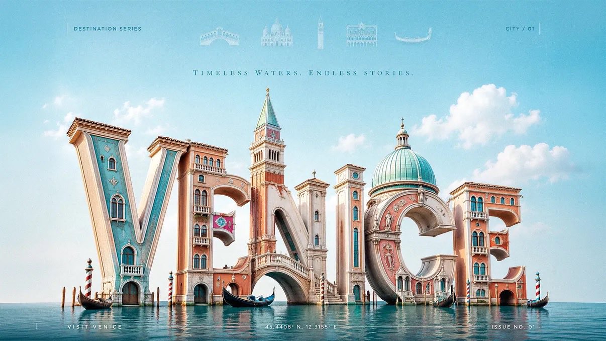 Luxury 3D City Travel Poster