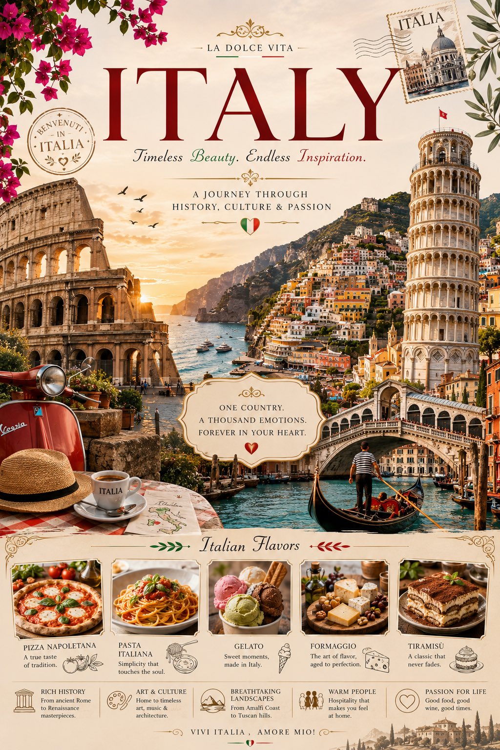 National Landmarks Cuisine Poster