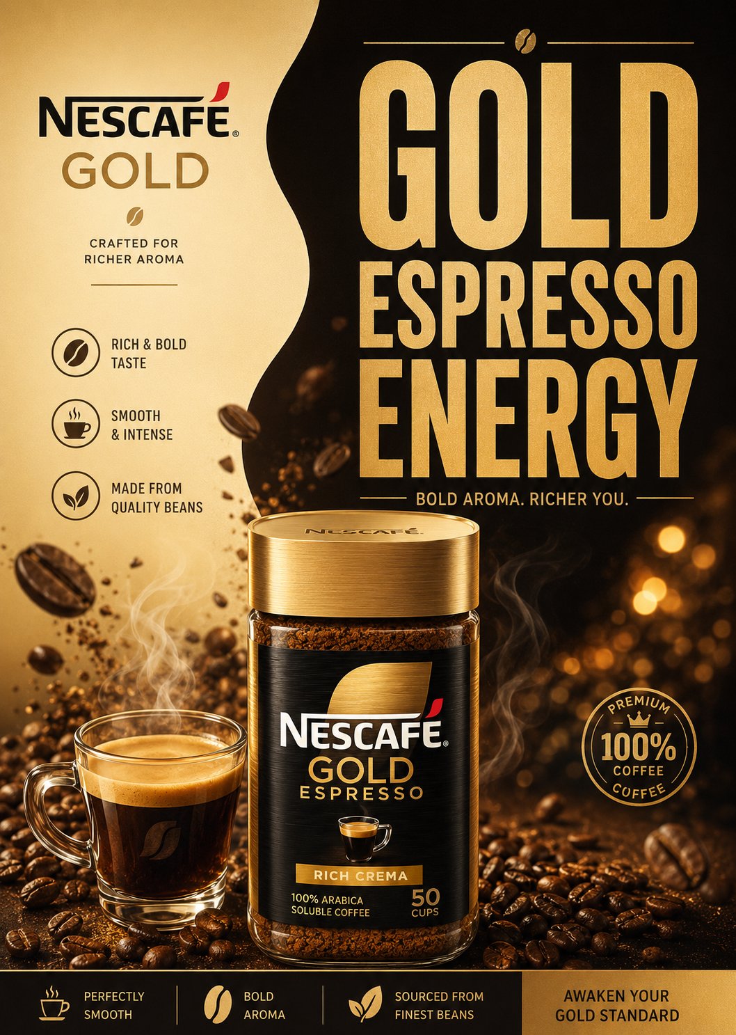 Pure Café Energy Poster