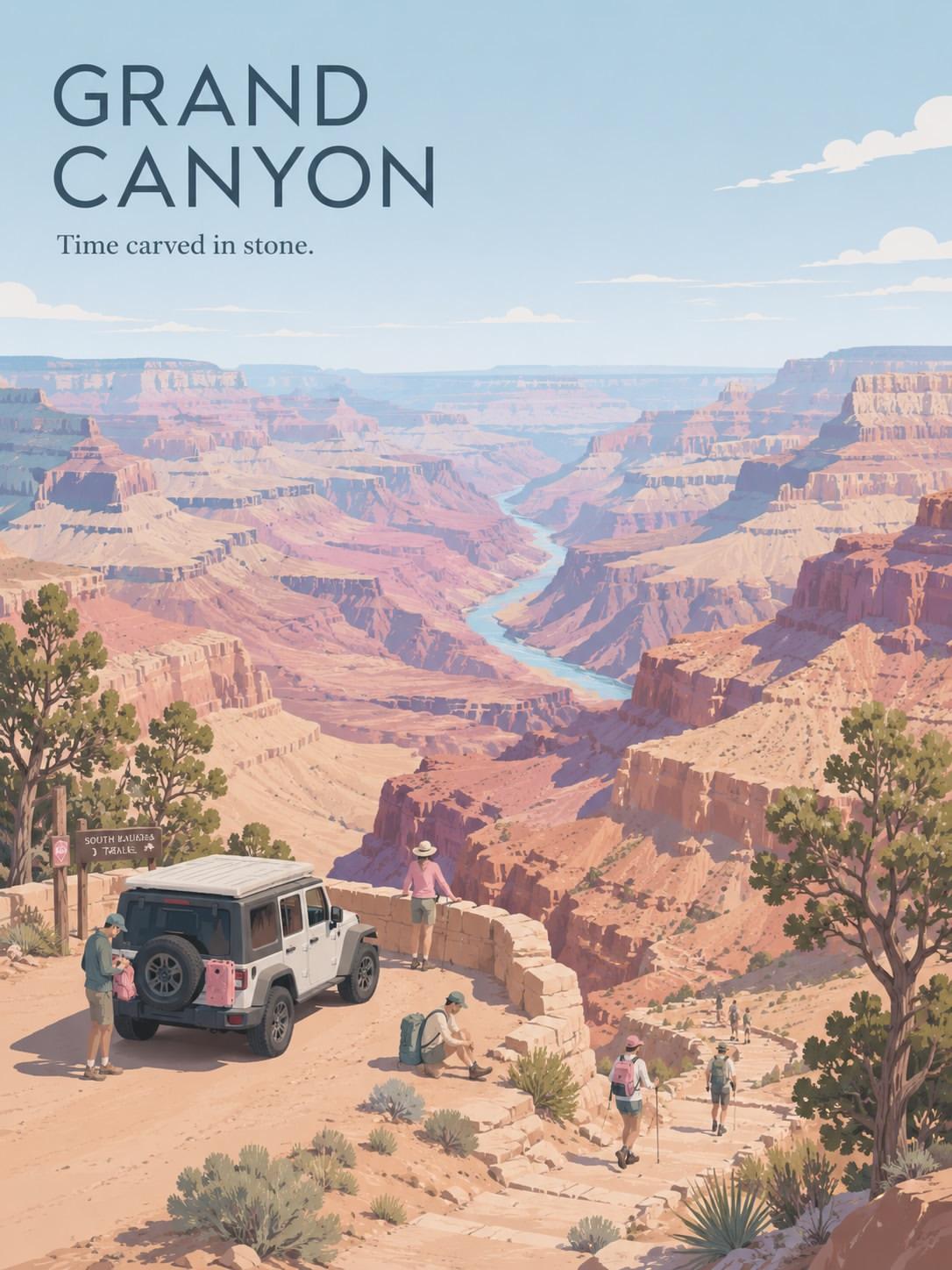 Minimalist Vintage Travel Poster Design
