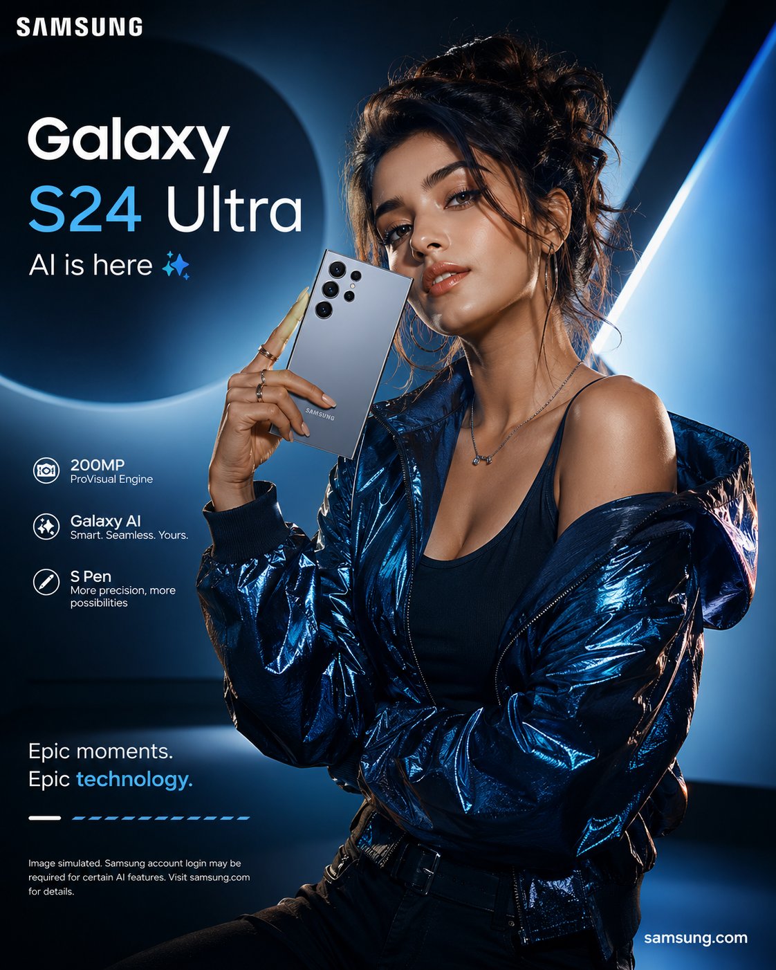 Fashion Model Smartphone Ad