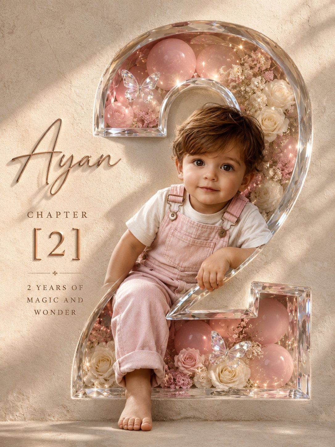 Luxury Crystal Birthday Poster