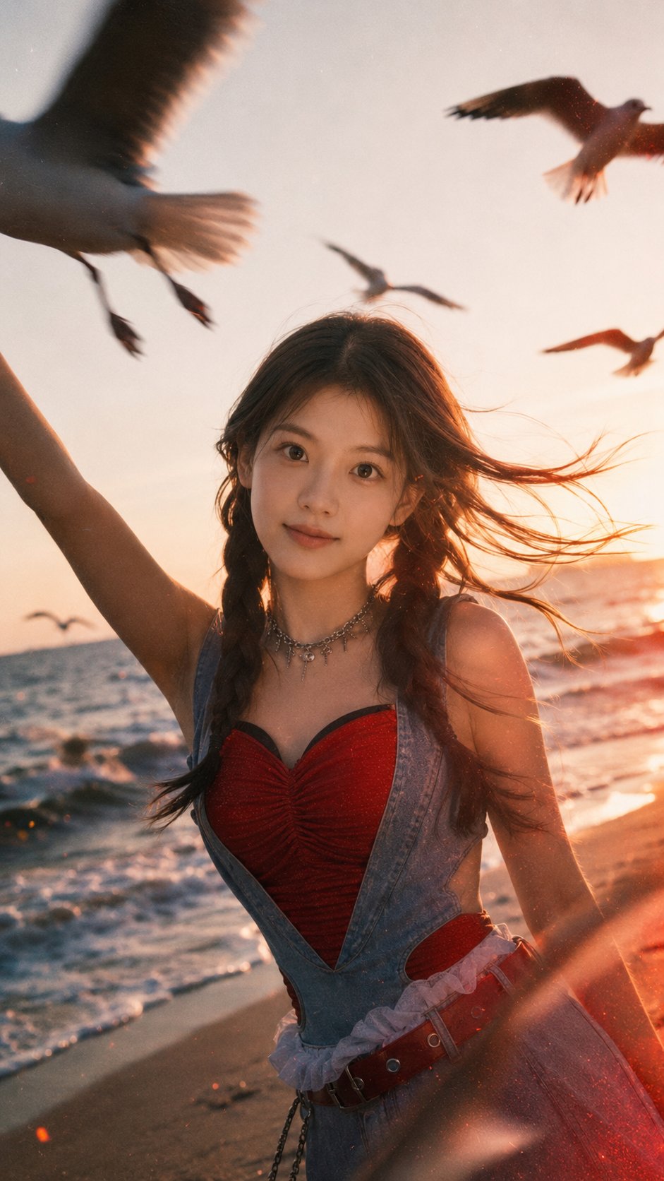 Cinematic Sunset Seaside Portrait