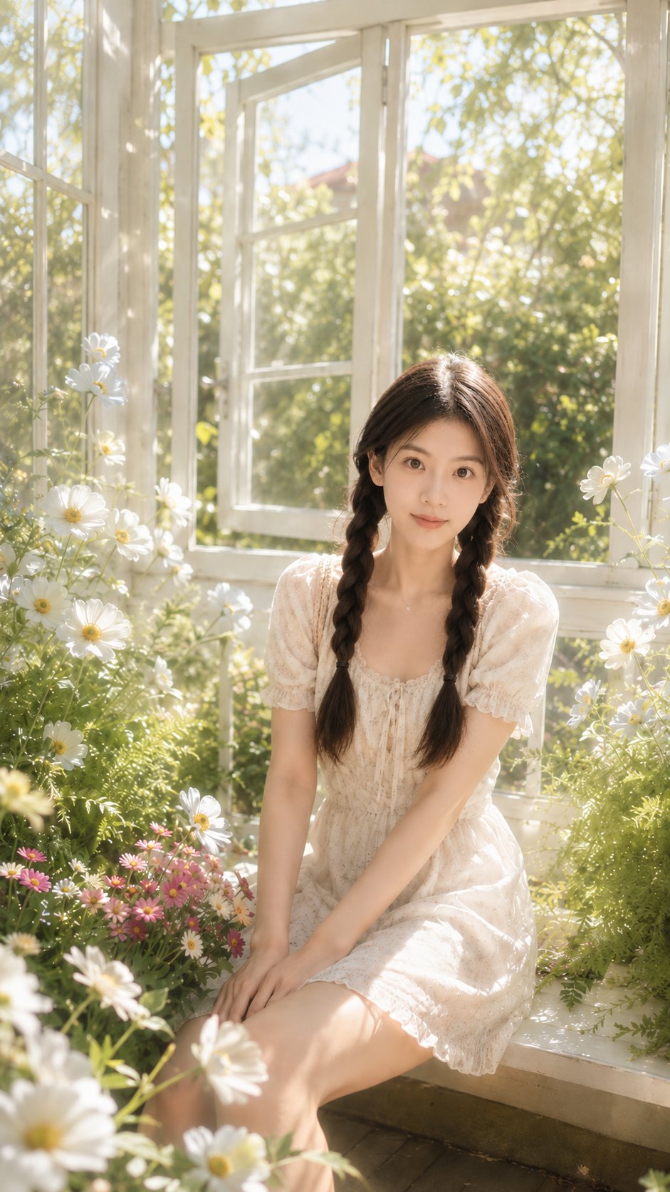 Summer Greenhouse Floral Portrait