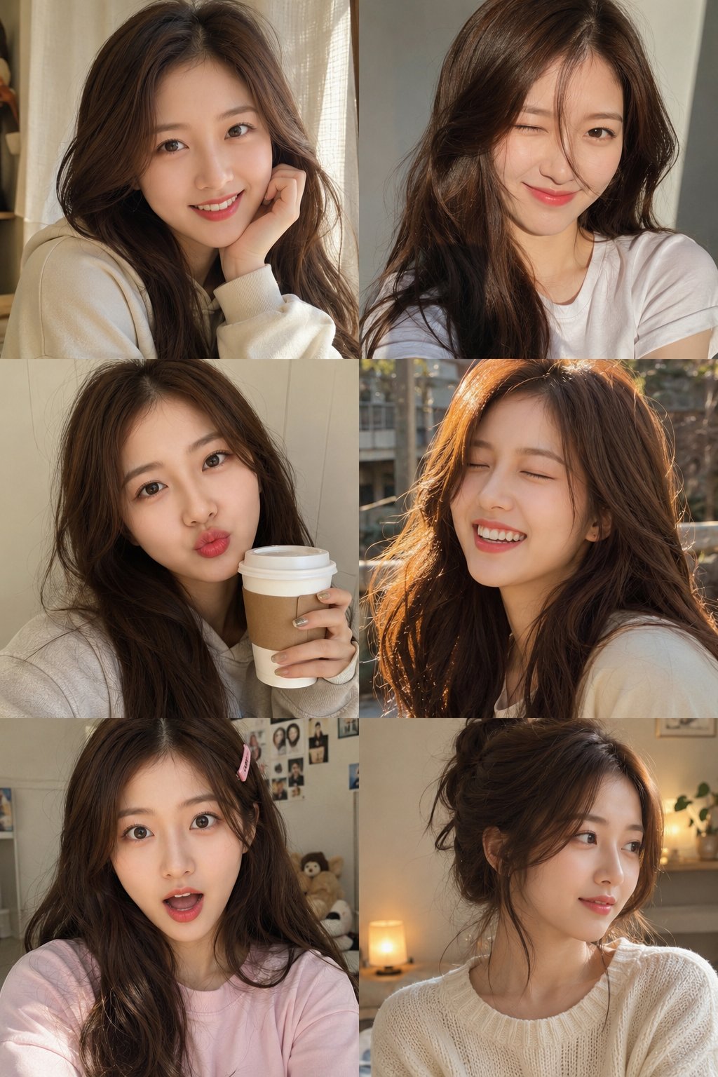 Cozy Selfie Collage Moments