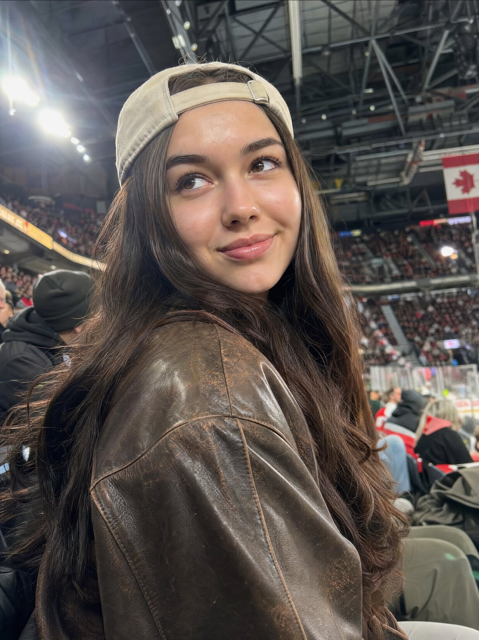 Stadium Girl Mischievous Smile