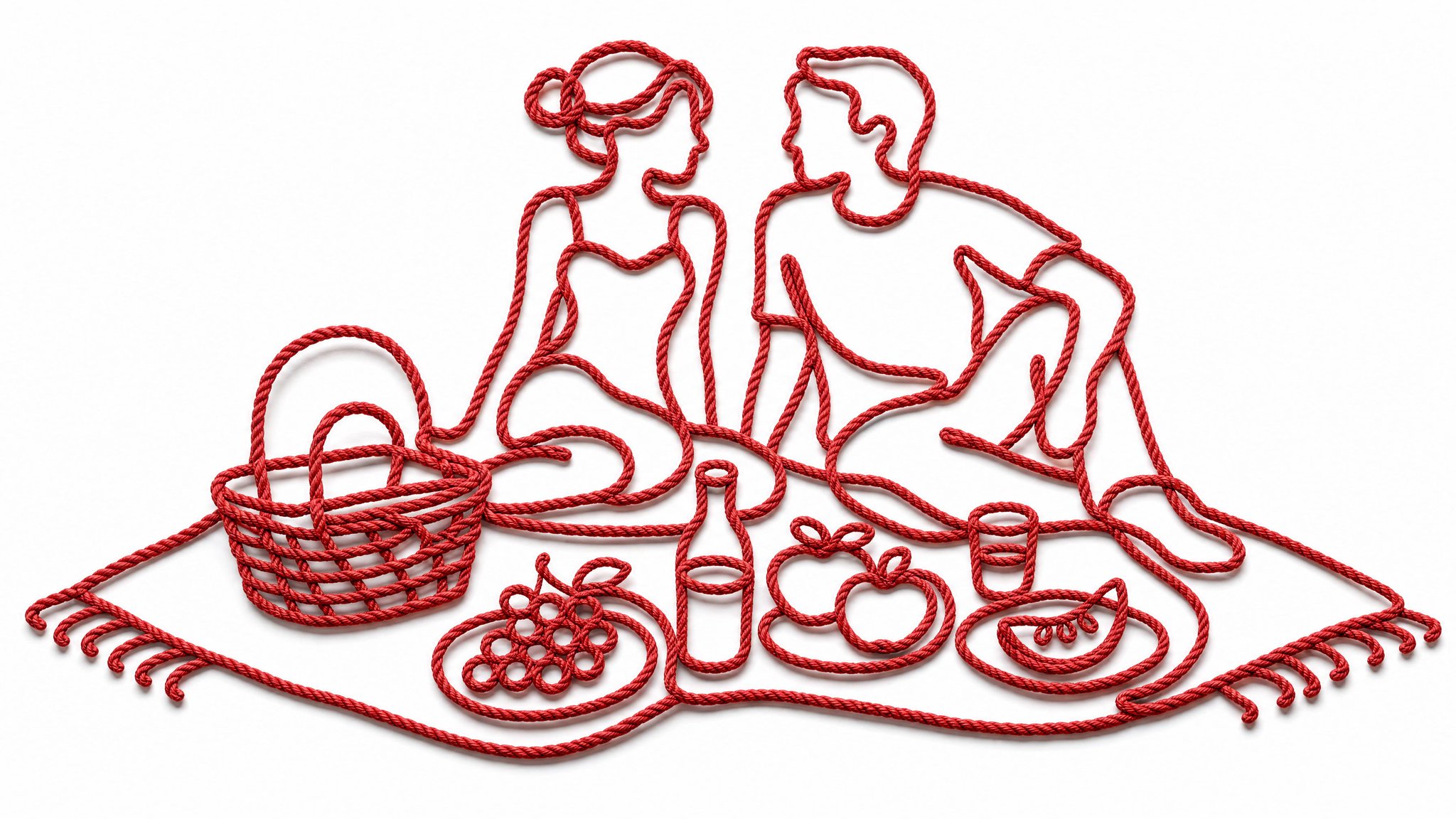 Red Rope Picnic Love
