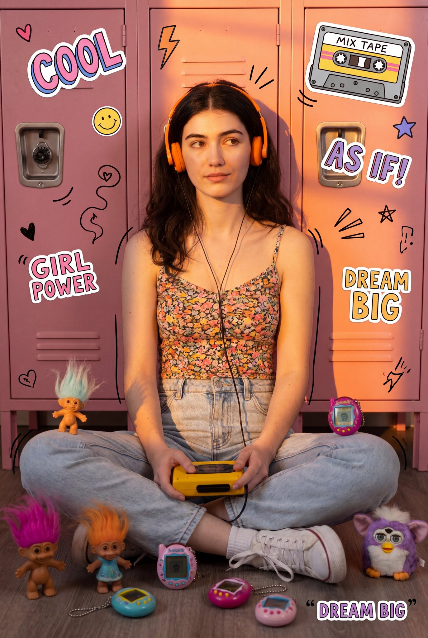 Retro Cassette Girl Dreams