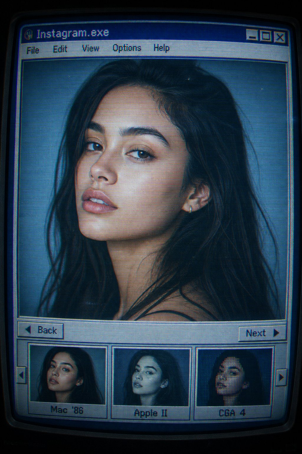 Retro CRT Portrait Aesthetics