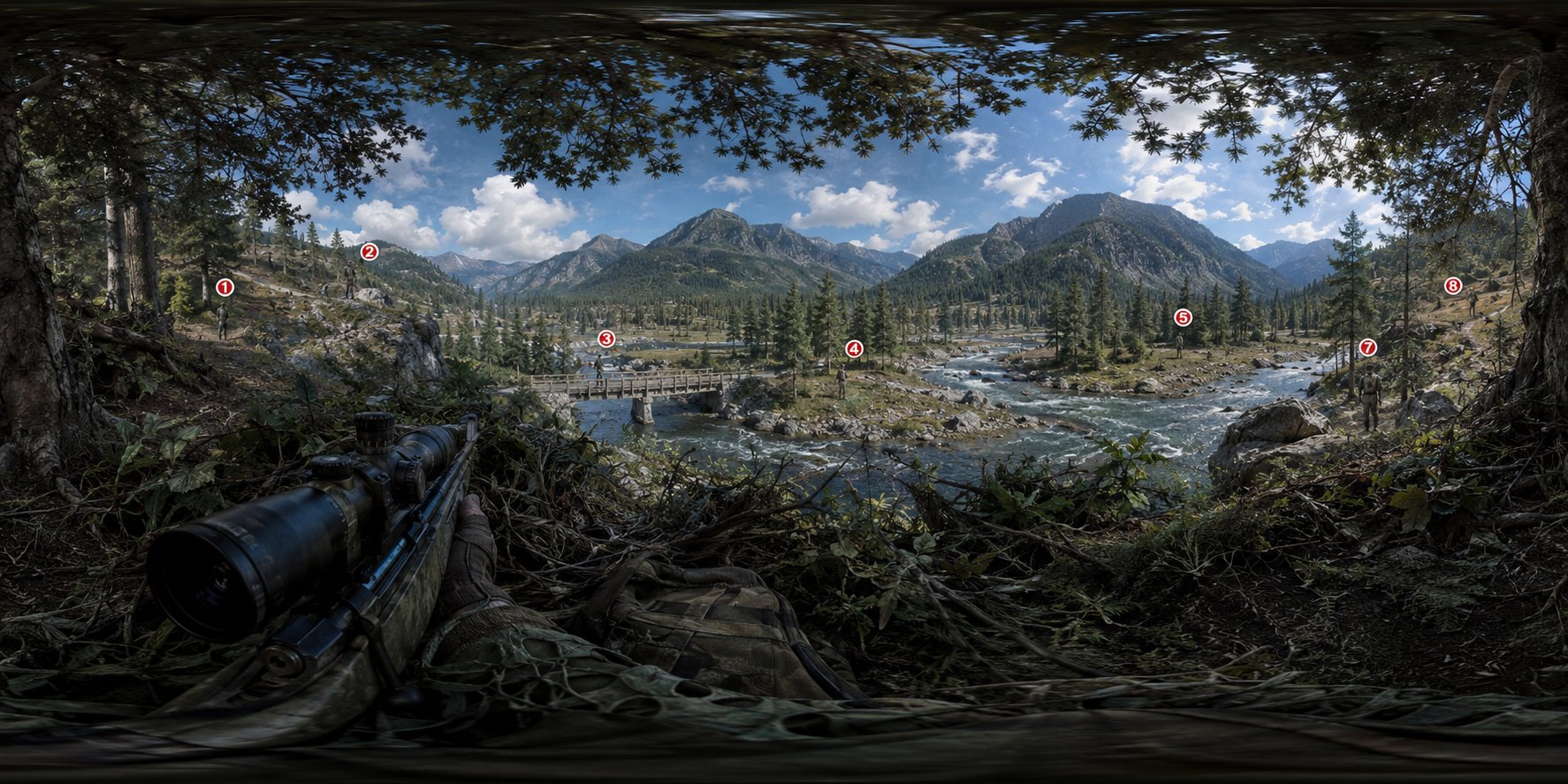 Sniper Forest 360 Panorama