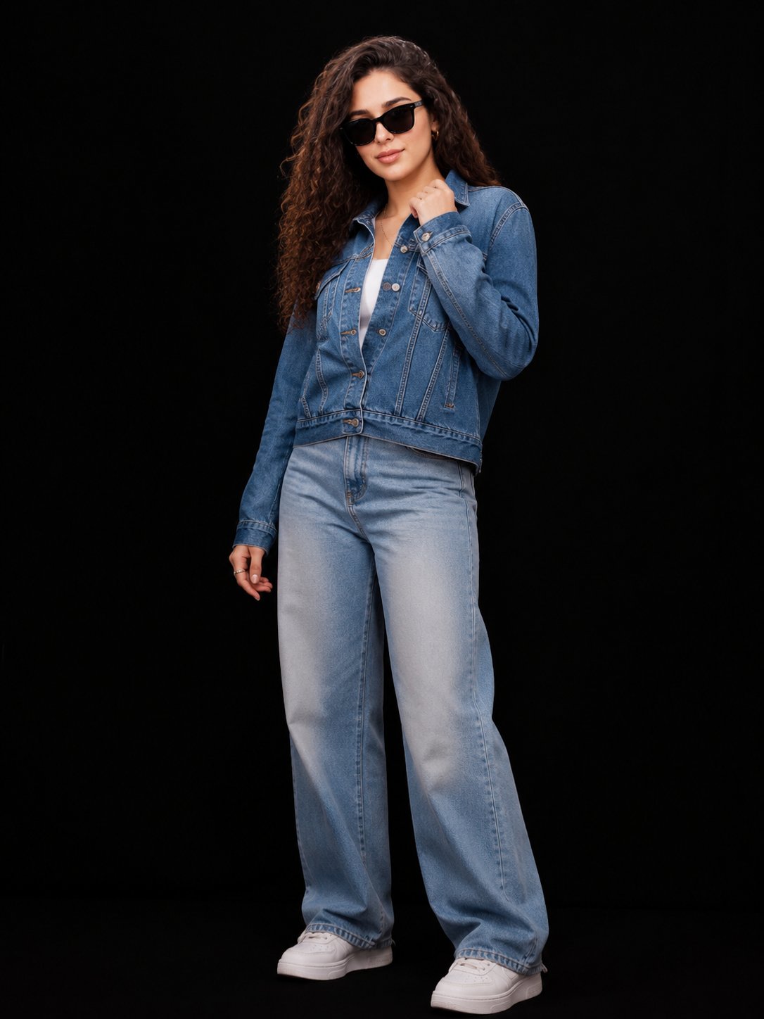 Denim Streetwear Fashion Portrait