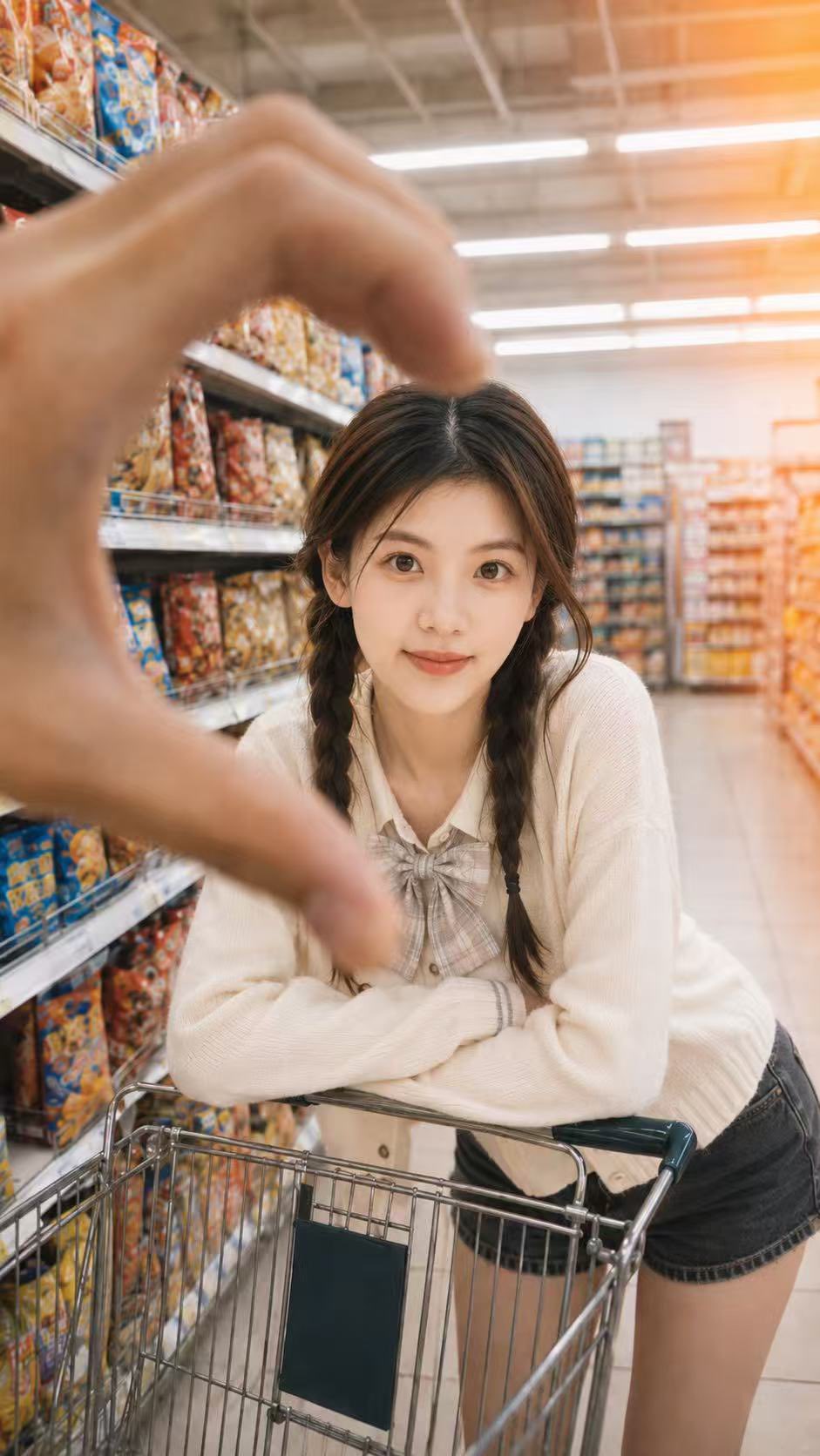 Supermarket Heart Snapshot Moment
