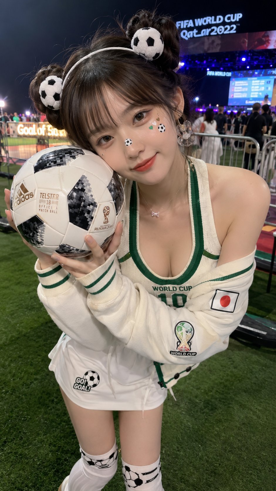 Sweet Soccer Girl Playful Pose