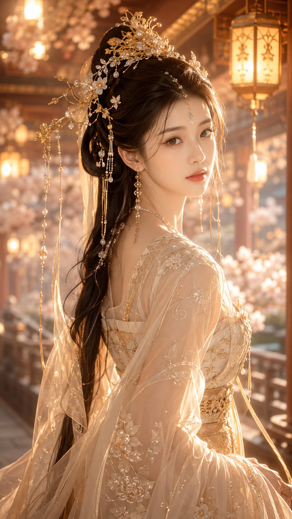 Xianxia Lady Flower Corridor Glance