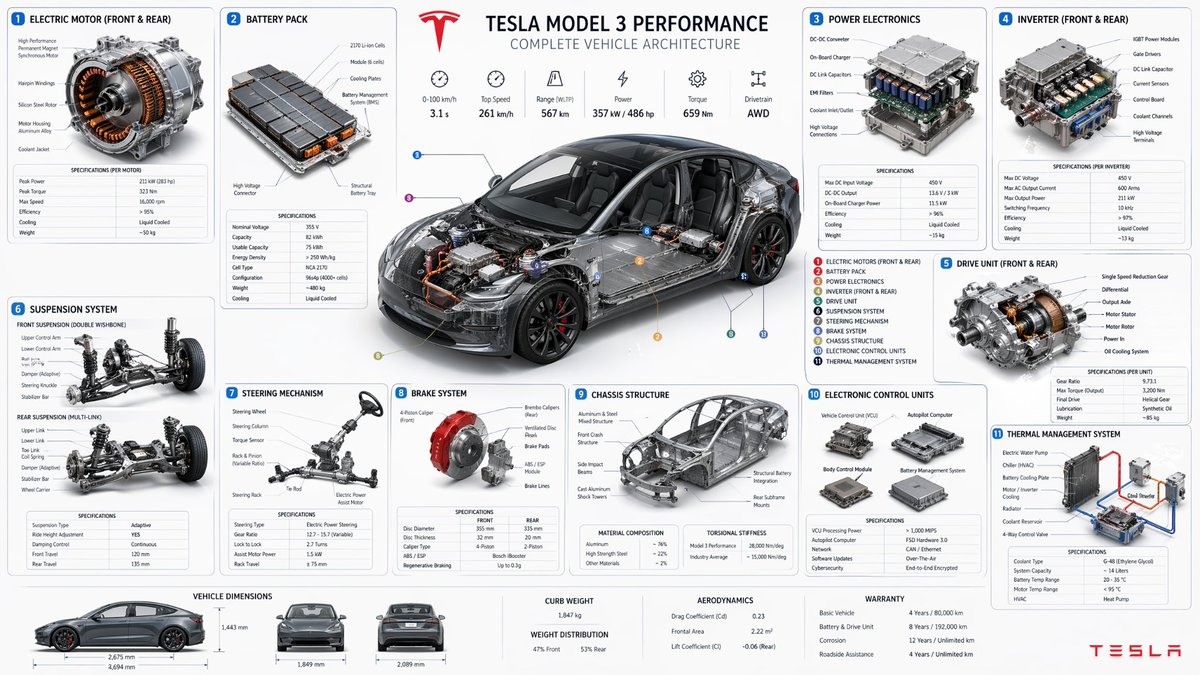 Tesla Components Complete Breakdown