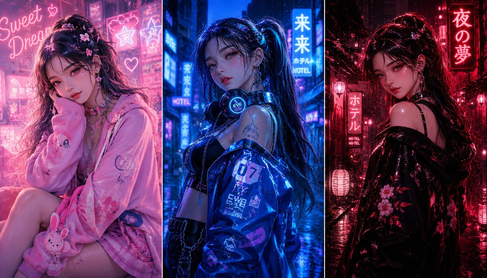 Neon Trio: Anime Fashion Dreams