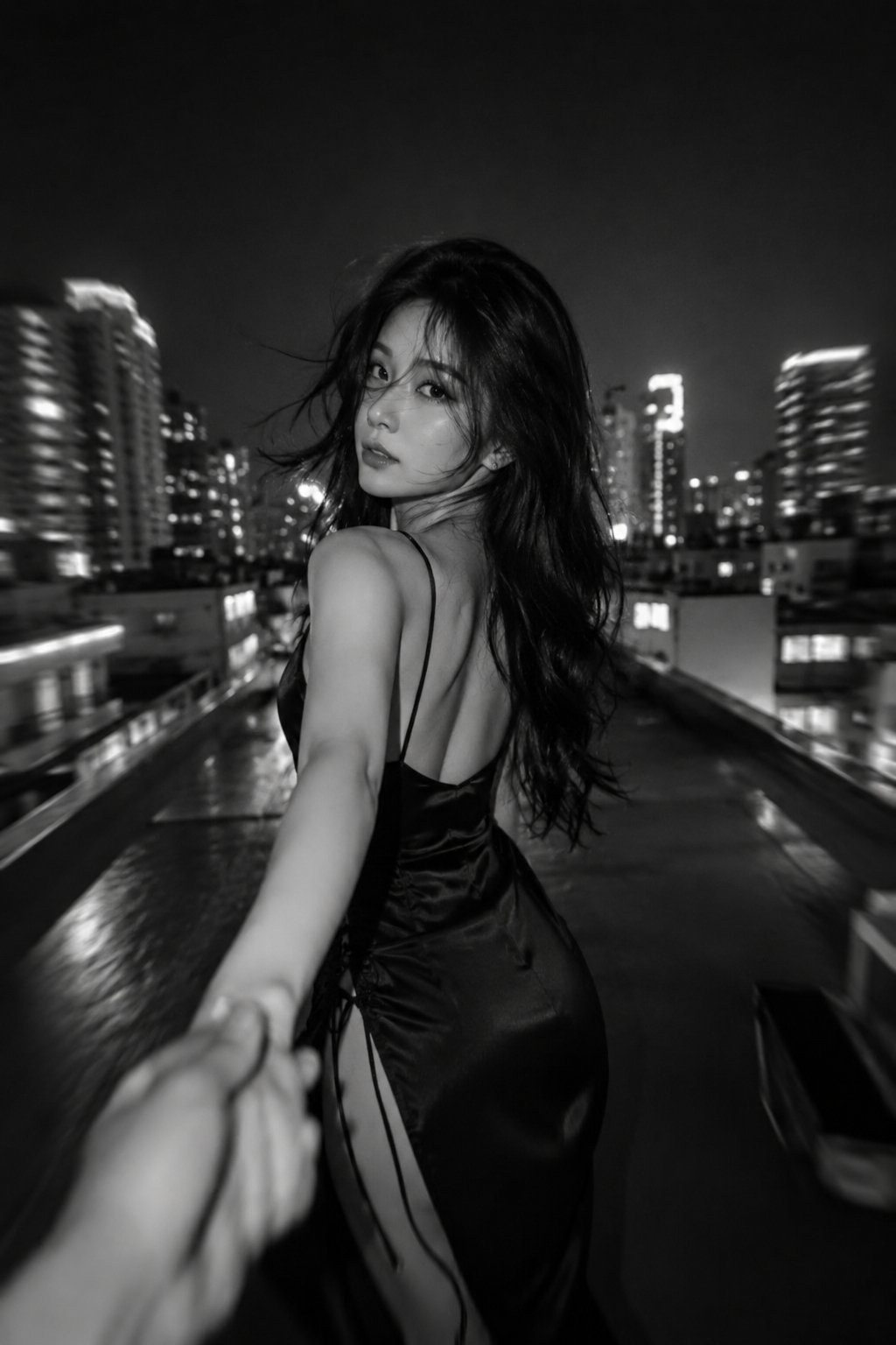 Cinematic Black White Portrait