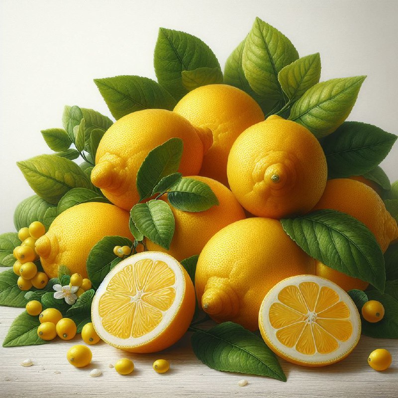 Hyperrealistic Sorrento Lemons in Italian Scene Style