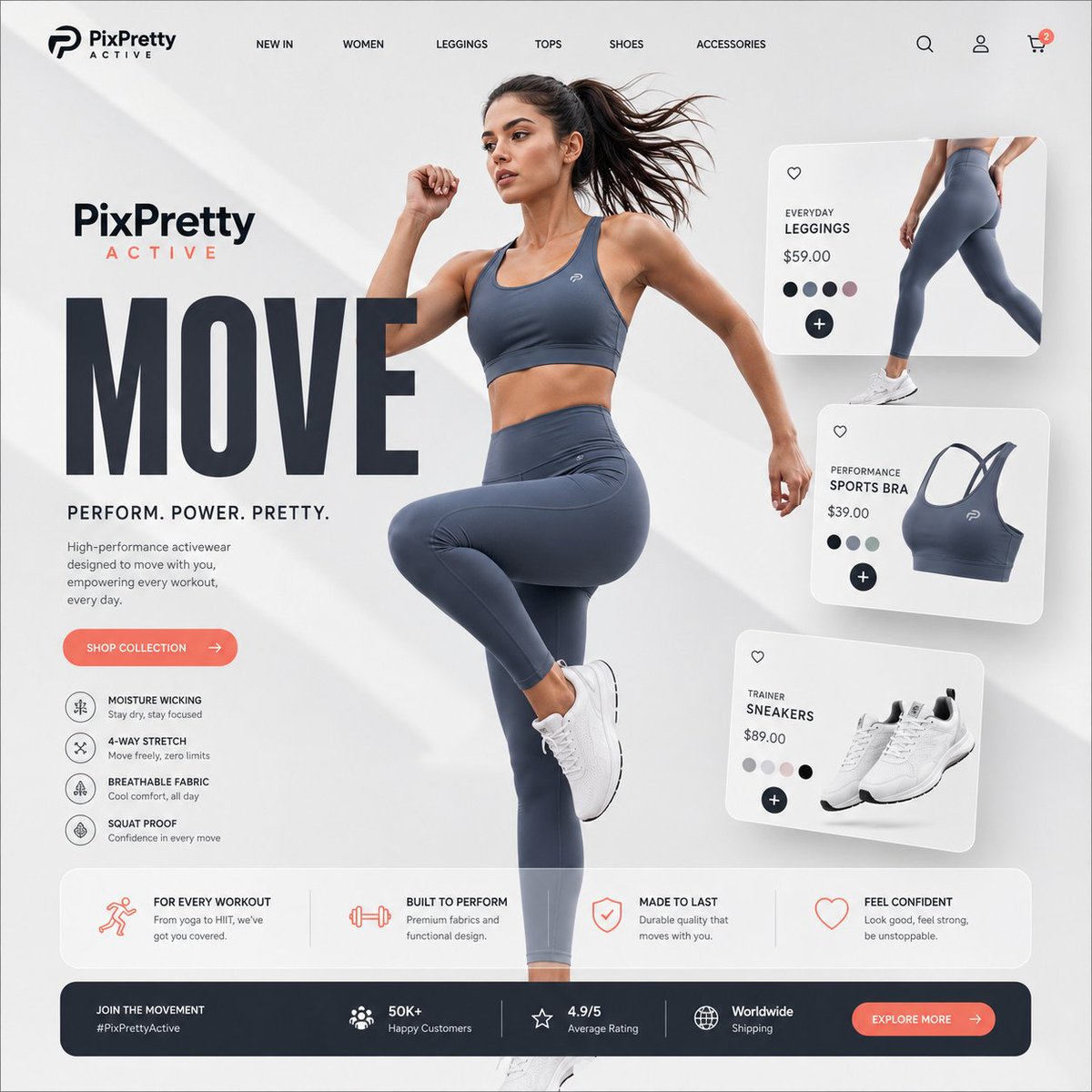 Dynamic Sportswear Landing Page
