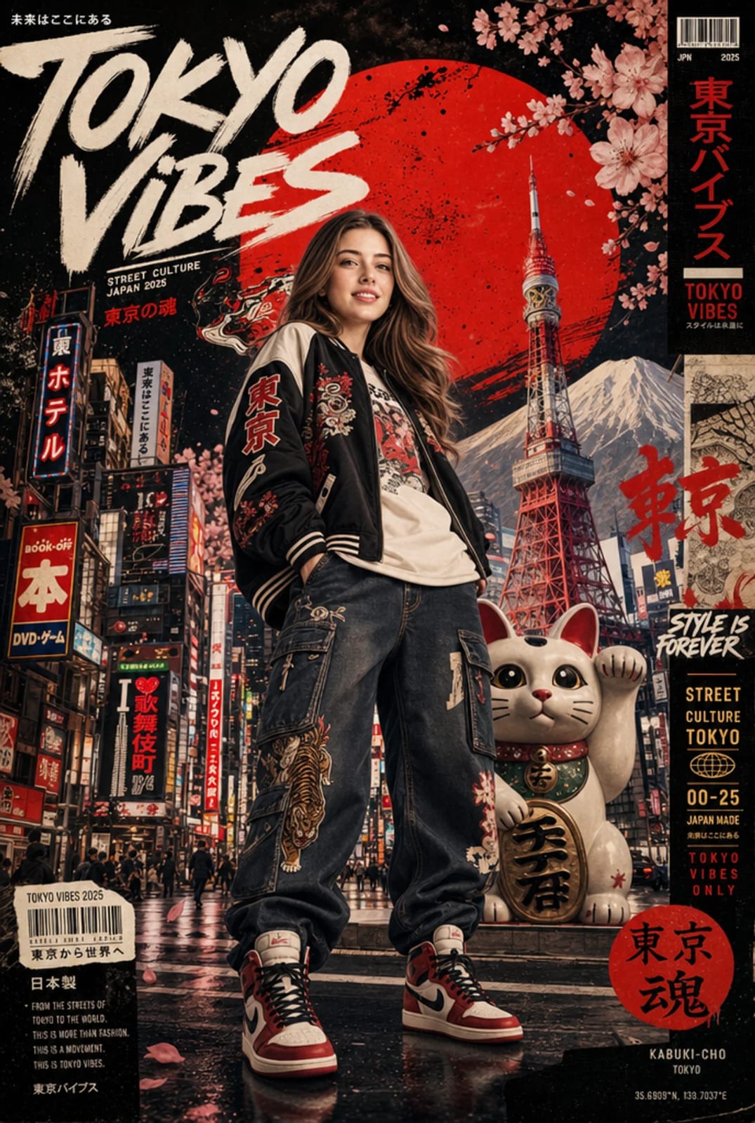 Tokyo Vibes Cyber Street Poster