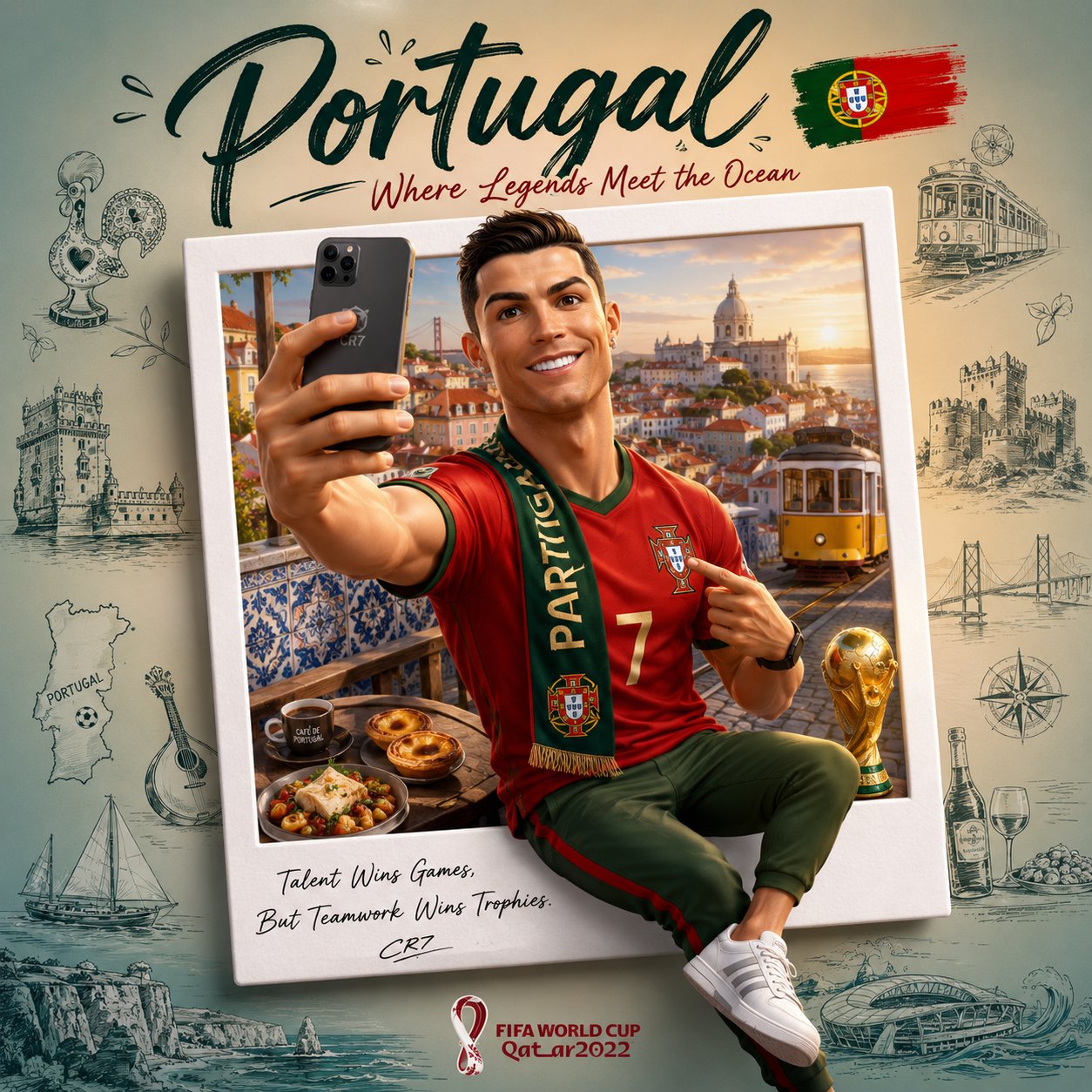 Football Star Travel Collectible Poster