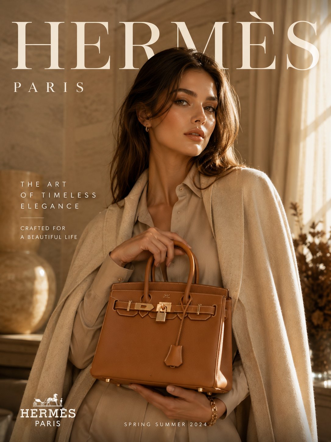 Luxury Supermodel Handbag Campaign