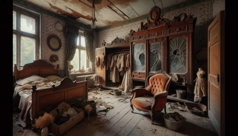 Abandoned Victorian Bedroom in Decay