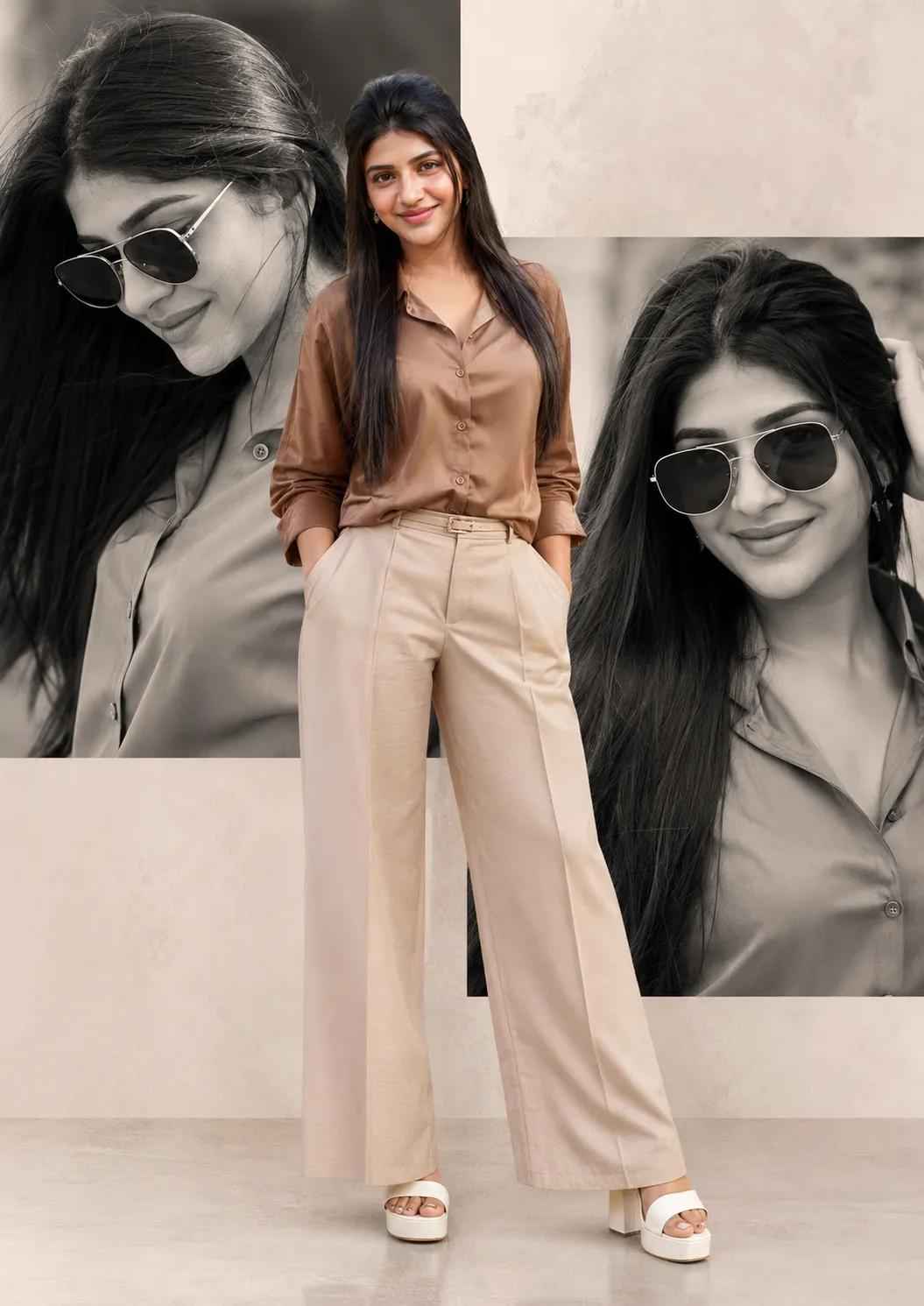 Stylish Indian Woman Collage Portrait