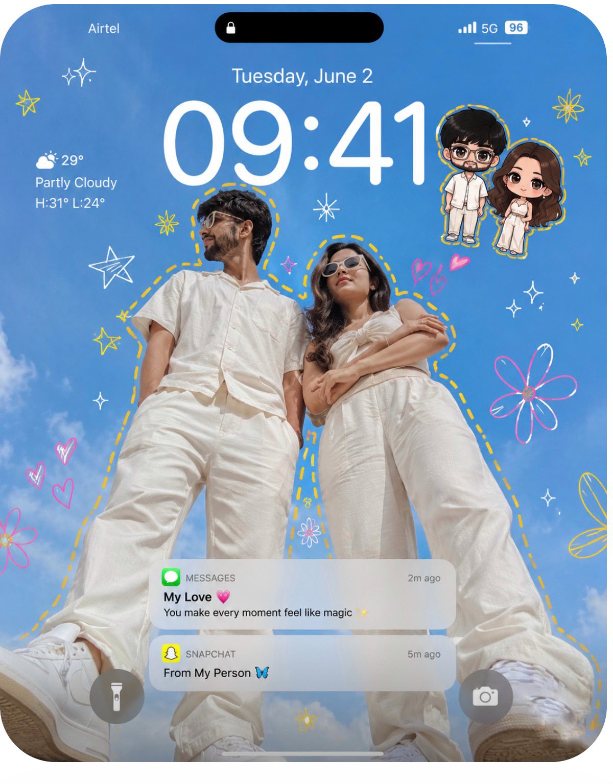 Couple Surreal Lock Screen Wallpaper