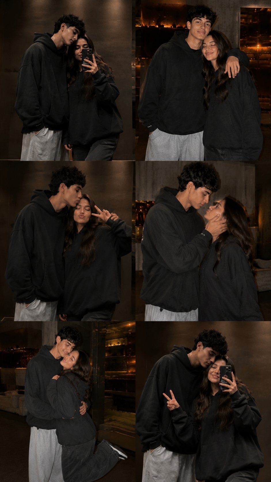 Hip-Hop Couple Night Portrait Grid