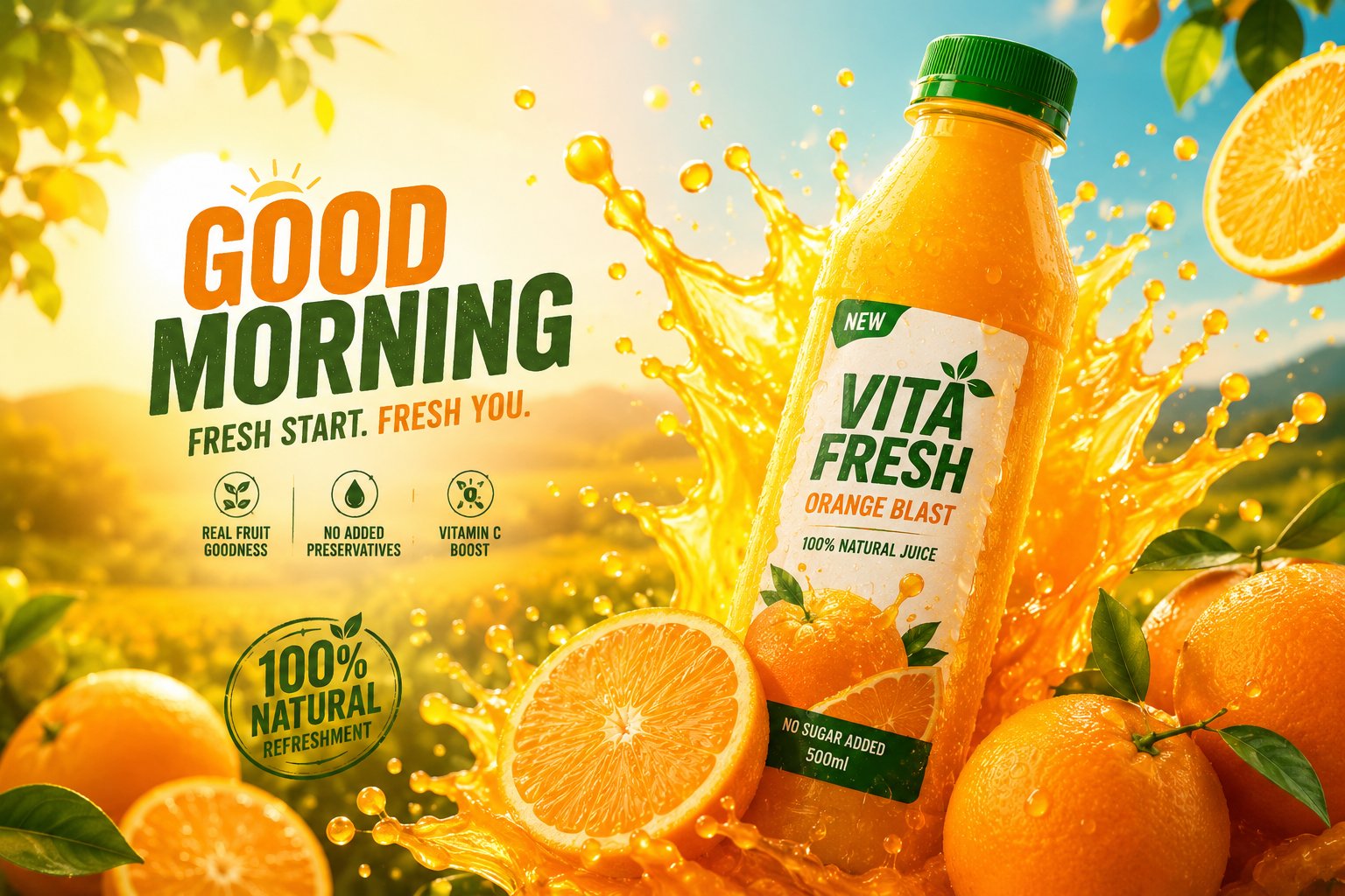 Luxury Sunrise Orange Juice Ad