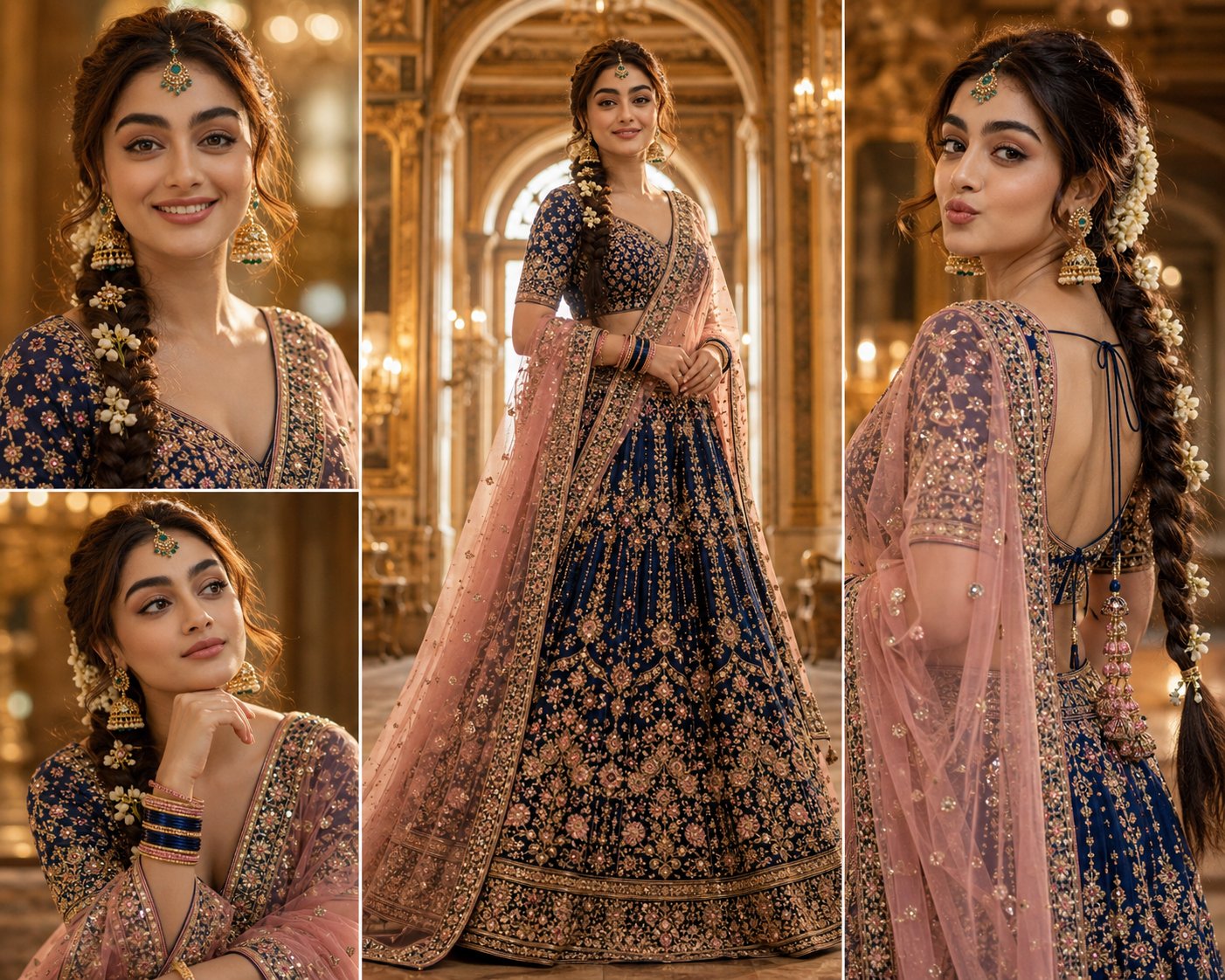 Royal Bridal Portrait Collage