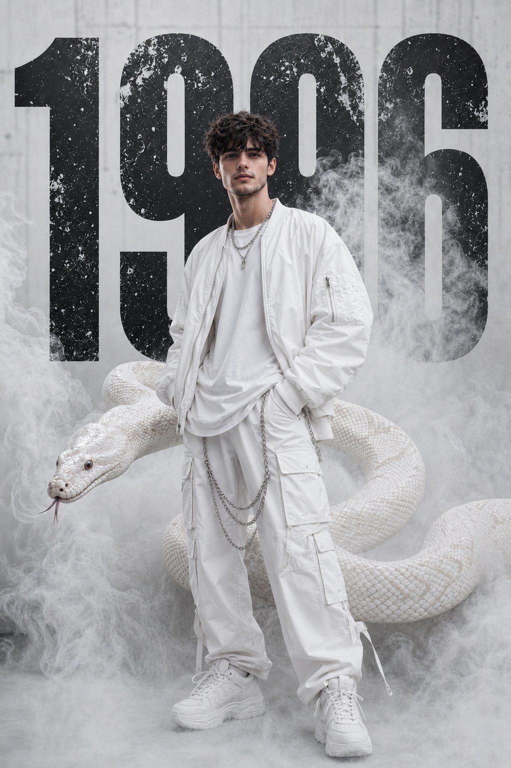 Albino Python White Fashion Editorial